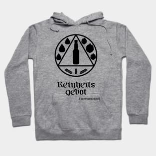 German Beer Purity Law Reinheitsgebot Black Hoodie